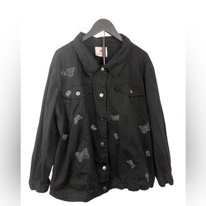 Quacker Factory Black Denim Jacket